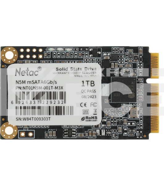 Накопитель SSD Netac N5M, 1000GB, mSATA, R/W 560/520