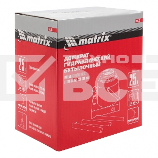 Домкрат MATRIX 50733  бутылочный 25т h подъема 240–375мм