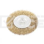 Щетка Matrix для УШМ, 150 мм, М14, плоская, латунированная витая проволока, фото2