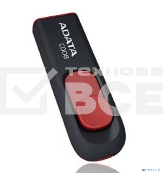 Флеш диск AData 16Gb C008 AC008-16G-RKD USB2.0 красный