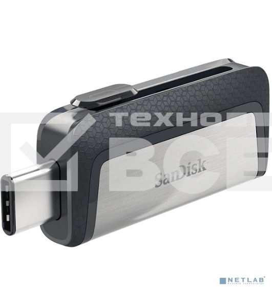 Флеш диск Sandisk 64Gb Ultra Dual SDDDC2-064G-G46 USB3.0 серый/узор