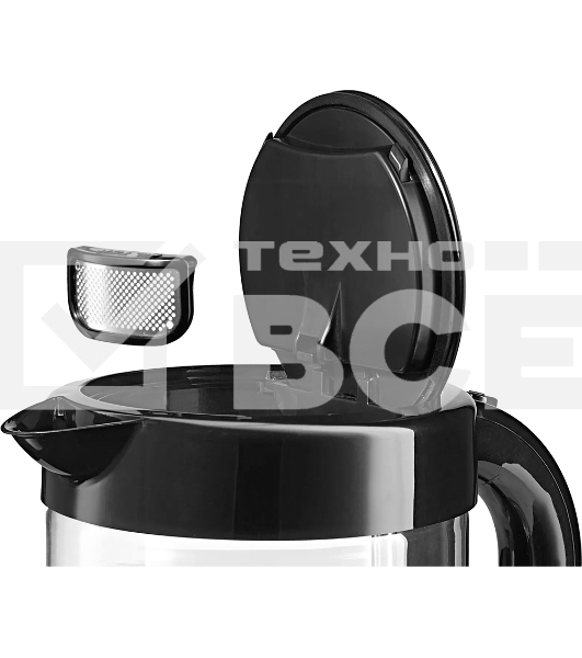 Чайник электрический Bosch TWK70B03 1.7л. 2400Вт черный (корпус: стекло)