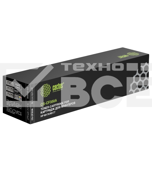 Картридж лазерный Cactus CS-CF350A черный (1300 стр.) для HP M176/M177