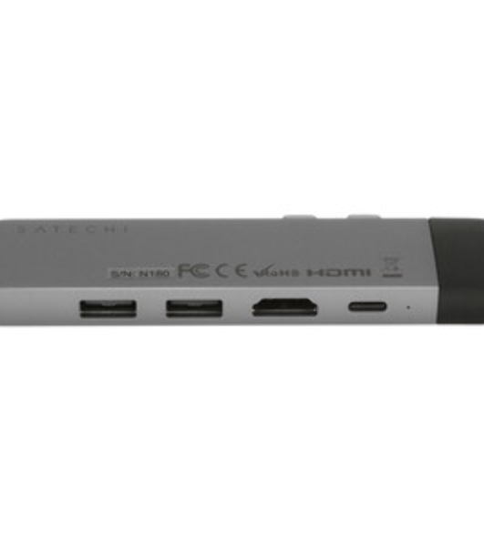 USB-концентратор Satechi ST-TCPHES, USB Type-C, USB 3.0/RJ-45/USB Type-C/HDMI/microSD, USB
