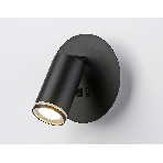 Настенный светильник с выключателем Ambrella light FW2463 BK черный GU10 max 12W+LED 4200K 7W D145*150, фото4