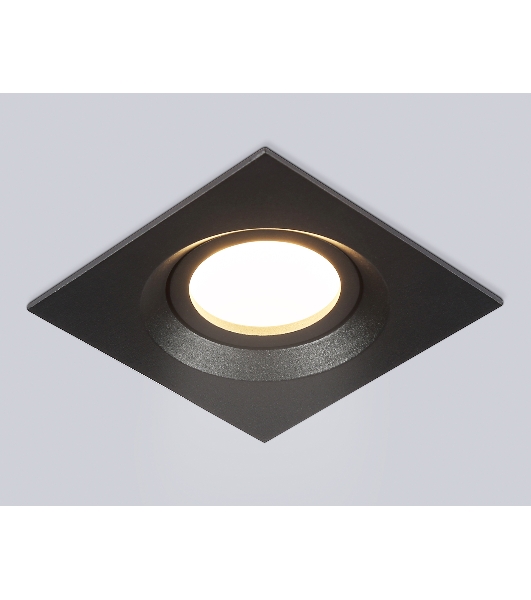 Встраиваемый поворотный точечный светильник Ambrella light TN102744 BK черный IP20 GU5.3 95*95*25