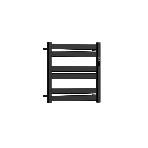 Полотенцесушитель дизайнерский электрический BAU Elite Black 53х52, подключение справа, черный матов, фото12
