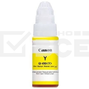 Чернила Canon GI-490Y 0666C001 желтый для Canon Pixma G1400/2400/3400 (70мл)