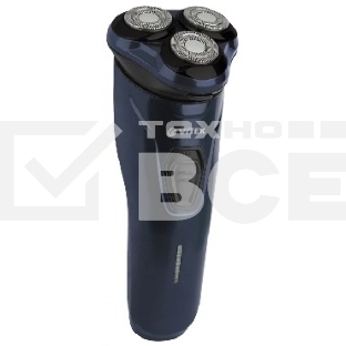 Бритва Vitek VT-8268(B) 8268(B) роторная система бритья сухое бритье работает от аккумулятора 3 бритвенные головки встроенный триммер