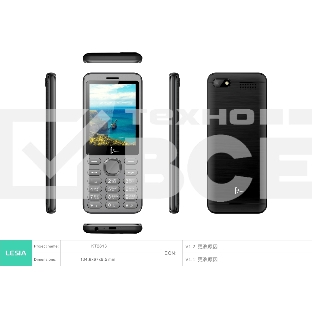 Мобильный телефон F+ S286 Silver, 2.4'' 2 Sim