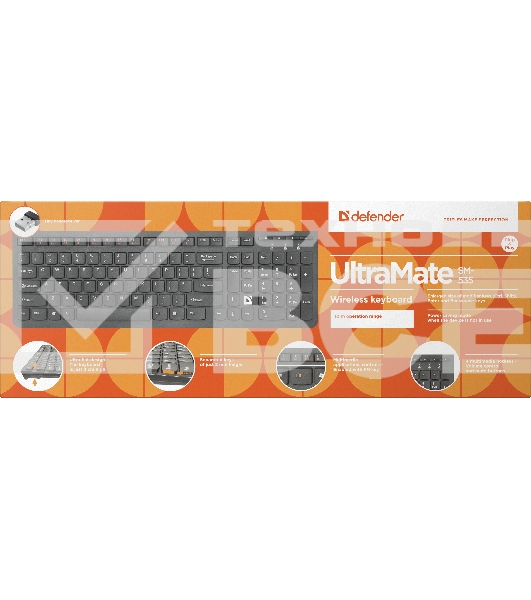 Клавиатура Defender ULTRAMATE SM-535 RU беспроводная USB, радиоканал, черный