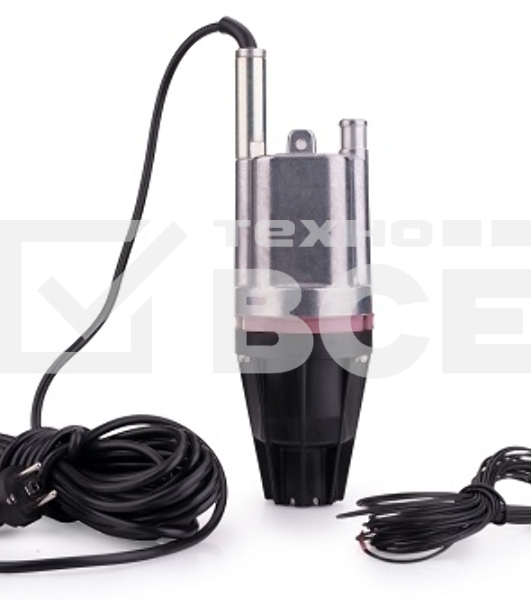 Насос вибрационный погружной Водолей-3к, 25 м, 2ж, т./защ., нижний забор, 220 Вт, в коробке