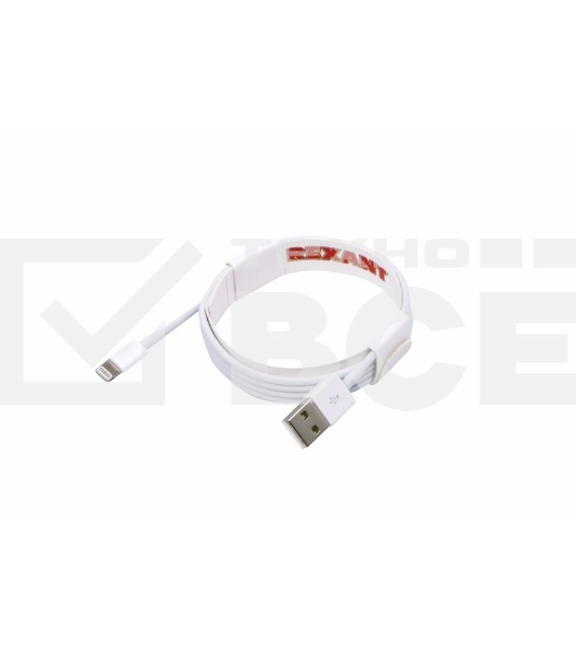 Кабель USB для iPhone 5/6/7 моделей ОРИГИНАЛ (чип MFI) 1 м белый Rexant