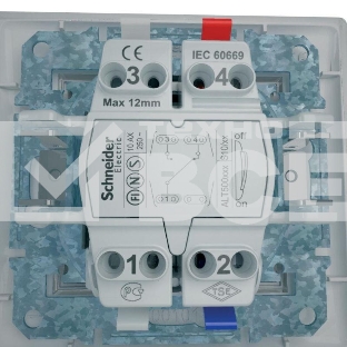 Механизм переключателя Schneider Electric 1-кл. СП Sedna проходн. бел. SchE SDN0400121