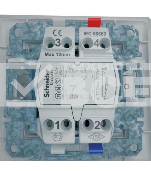Механизм переключателя Schneider Electric 1-кл. СП Sedna проходн. бел. SchE SDN0400121