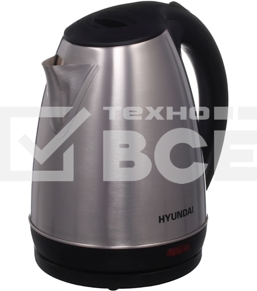Чайник электрический Hyundai HYK-S1030 1.7л. 2200Вт серебристый матовый/черный (корпус: металл)
