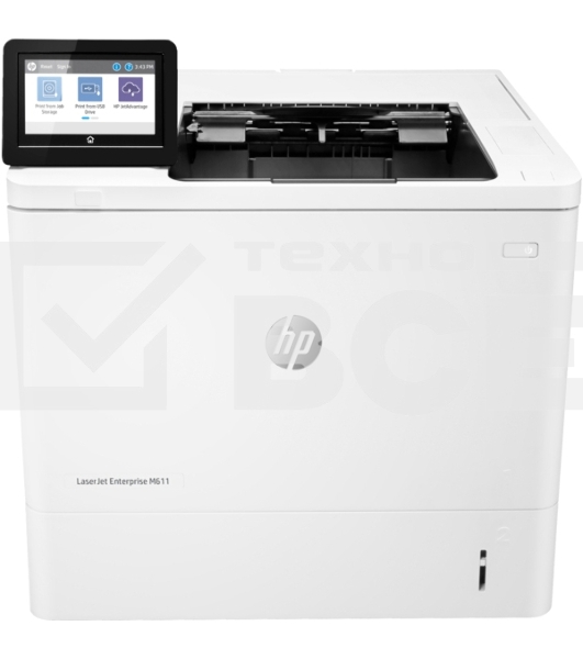 Принтер лазерный HP LaserJet Enterprise M611dn (7PS84A), A4, ч/б, печ. до 61 стр/мин., 1200 x 1200 dpi, USB, RJ-45