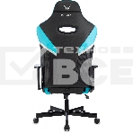 Кресло игровое Knight Thunder 5X черный/голубой эко.кожа крестов. металл, фото7