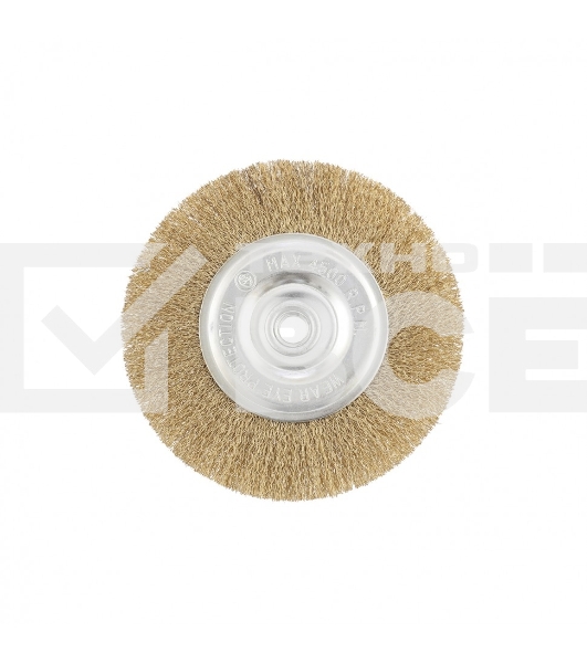 Щетка Matrix для УШМ, 150 мм, М14, плоская, латунированная витая проволока