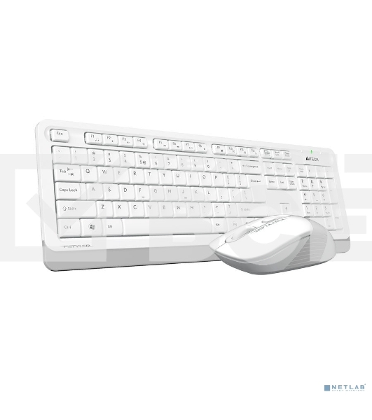 Клавиатура + мышь A4 Fstyler FG1010 клав:белый/серый мышь:белый/серый USB беспроводная Multimedia