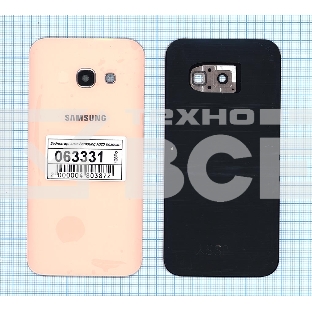 Задняя крышка для Samsung A320 Galaxy A3 (2017) розовая