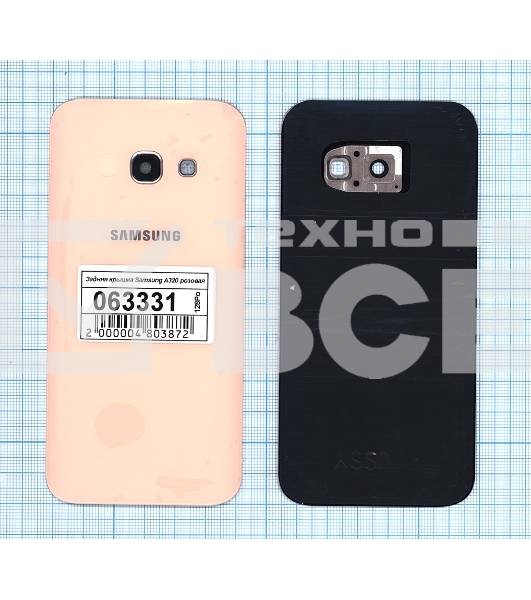 Задняя крышка для Samsung A320 Galaxy A3 (2017) розовая