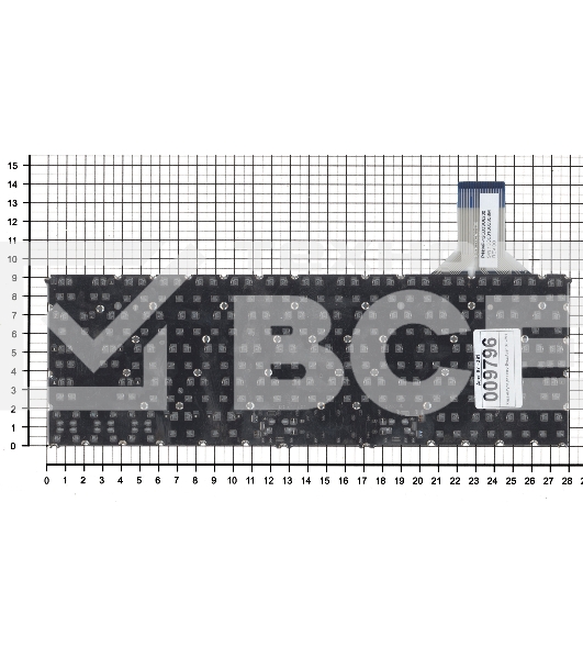 Клавиатура для ноутбука Acer Aspire S7-391 серебристая