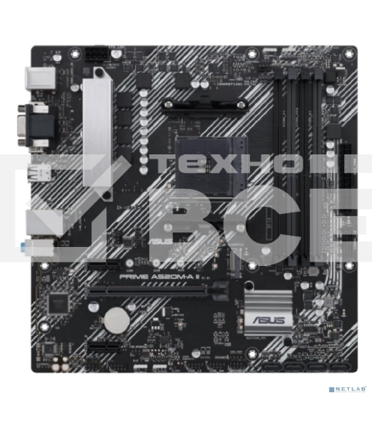 Материнская плата ASUS PRIME A520M-A II/CSM, AM4, AMD A520, 4xDDR4, 4xSATA, 1xM.2, 1xPCI-E 3.0 x16, 2xPCI-E x1, 1xDP, 1xHDMI, 1xVGA, 1x 1Gb LAN, 2xUSB-A 2.0, 4xUSB-A 3.0, 3x3.5 мм, 7.1, mATX