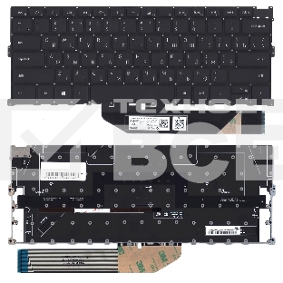 Клавиатура для ноутбука Dell XPS 13 9300 9310 9400 черная с подсветкой