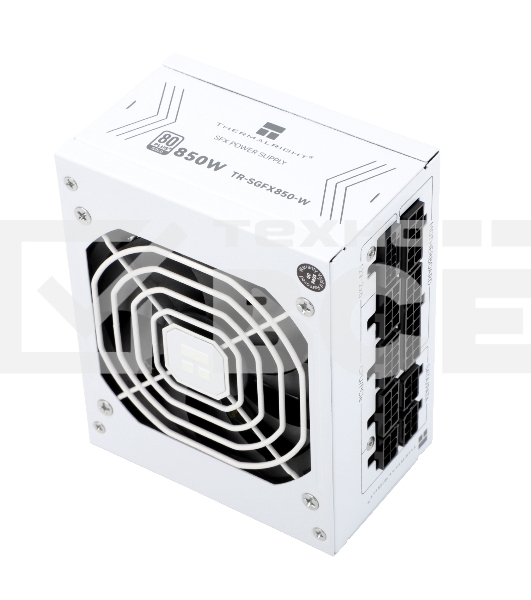 Блок питания Thermalright, 850W 80+ Gold (SFX, 3.1, PCIe 5.1, Full modular, 1x24(20+4)pin, 1xCPU 8(4+4)pin, 2xPCIe*2 8(6+2)pin, 1x12VHPWR PCIe 5.1 12+4pin 600mm, 3xSATA3, 3xMOLEX4pin, Active, 92x92mm, 100x125x64mm, APFC, OPP, OVP, OTP, OCP, SCP, UVP, whit