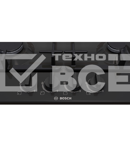 Газовая варочная панель Bosch PGP6B6K90R черный