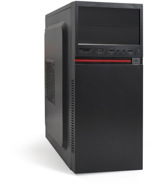 Компьютерный корпус Miditower ExeGate AA-443-AA350 (ATX, AA350 8 см, 2хUSB+HD Audio, черный)