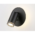 Настенный светильник с выключателем Ambrella light FW2463 BK черный GU10 max 12W+LED 4200K 7W D145*150, фото3