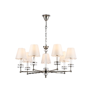 Люстра Ambrella light LH71003/7 BN/WH никель/белый E14*7 max 40W D820*1130