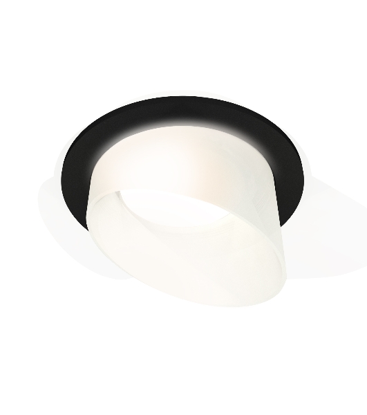 Комплект встраиваемого светильника Ambrella light XC7622046 SBK/FR черный песок/белый матовый MR16 GU5.3 (C7622, N7175)