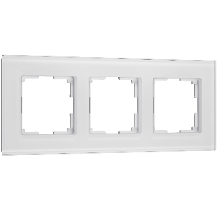 Рамка на 3 поста Senso (белый, стекло soft-touch) W0033101