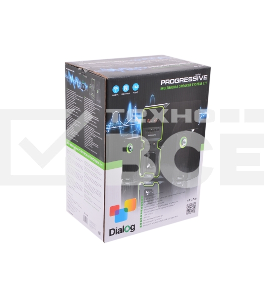 Колонки Dialog Progressive AP-222B BLACK - акустические колонки 2.1, 30W+2*10W RMS, Bluetooth, USB+SD reader