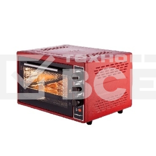 Электрическая плита Kraft КF-MO3804KR красный Мощность 1500(Вт),Объем 38(Л),Напряжение 220-240(В),Максимальная температура 320(°С),Внутренняя подсветка,Конвекция,Таймер отключения 90(Мин)