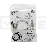 Кабель Cablexpert USB 2.0 Pro, AM/BM, 0,75м, экран, 2 феррит.кольца, прозрачный (CCF-USB2-AMBM-TR-0.75M), фото3