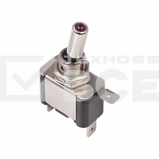 Тумблер 12V 25А (3c) ON-OFF однополюсныйс красной LED подсветкойRexant