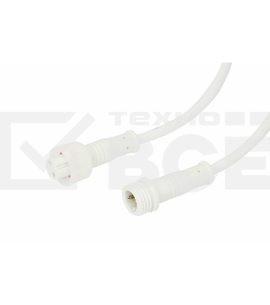 Соединительный кабель (2pin) герметичный (IP67) 2х0.35 мм² белый Rexant