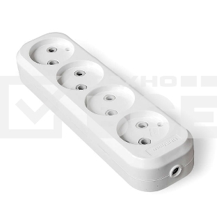 Колодка удлинителя 4-м АВС-пл. без заземл. UNIVersal E204