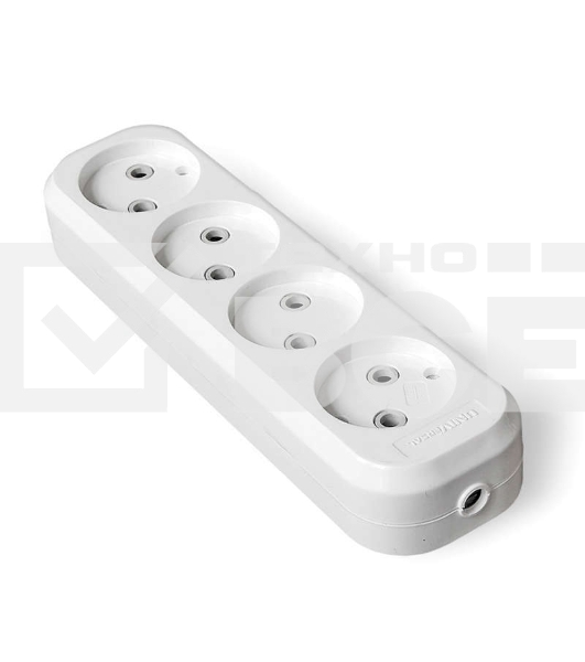 Колодка удлинителя 4-м АВС-пл. без заземл. UNIVersal E204