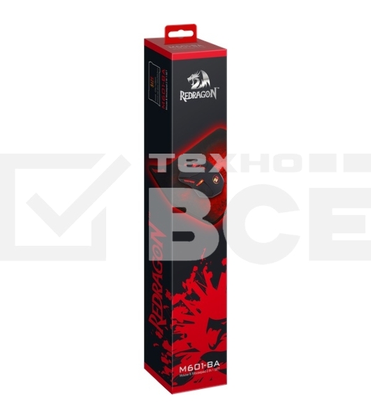 Мышь проводная + коврик Defender Redragon M601BA черный, 3200 dpi, USB, кнопки - 7