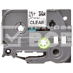 Картридж Brother TZ-E141 18 мм, 8 м, черный шрифт, прозрачный фон, для BROTHER P-Touch, фото 1