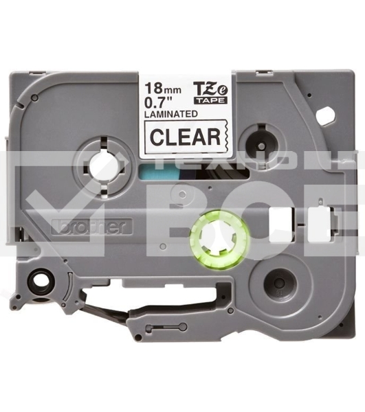 Картридж Brother TZ-E141 18 мм, 8 м, черный шрифт, прозрачный фон, для BROTHER P-Touch