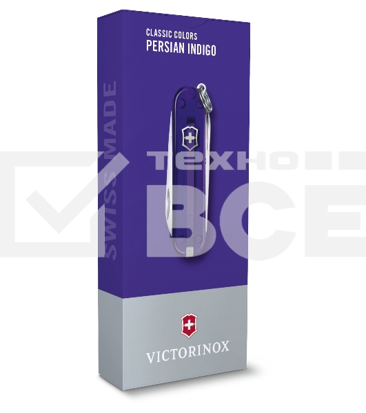 Нож перочинный Victorinox Classic Persian Indigo (0.6223.T29G) 58мм 7 функций карт.коробка