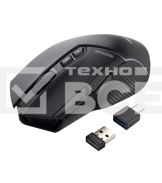 Мышь GMNG XM001 черный оптическая (16000dpi) беспроводная USB/USB-C (7but)