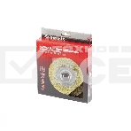 Щетка Matrix для УШМ, 150 мм, М14, плоская, латунированная витая проволока, фото 1