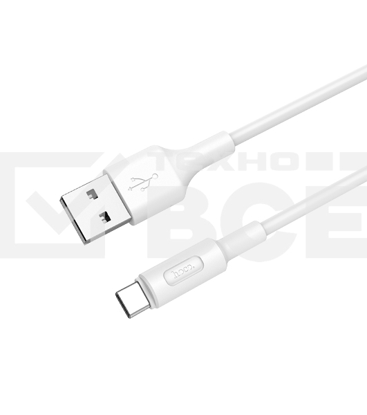 Кабель HOCO USB X25 Soarer для Type-C, 2А, длина 1м, белый